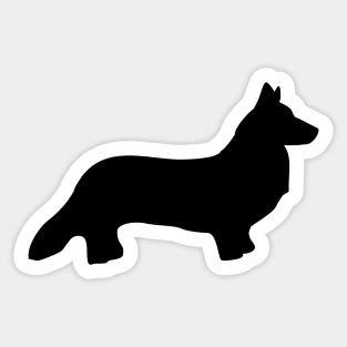 Black Corgi Shilhouette Sticker